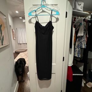 NWOT Nordstrom Rack black midi dress
